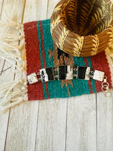 Load image into Gallery viewer, *AUTHENTIC* Navajo White Buffalo & Sterling Silver Link Bracelet