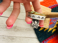 Load image into Gallery viewer, *AUTHENTIC* Navajo Royston Turquoise & Sterling Silver Adjustable Ring by Russell Sam