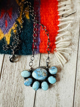 Load image into Gallery viewer, *AUTHENTIC* Navajo Sterling Silver & Golden Hills Turquoise Cluster Necklace