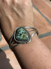 Load image into Gallery viewer, *AUTHENTIC* Navajo Sterling Silver & Royston Turquoise Necklace, Earring, Cuff & Ring Set