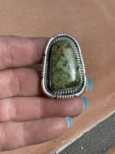Load image into Gallery viewer, *AUTHENTIC* Navajo Sterling Silver & Royston Turquoise Necklace, Earring, Cuff & Ring Set