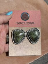 Load image into Gallery viewer, *AUTHENTIC* Navajo Sterling Silver & Royston Turquoise Necklace, Earring, Cuff & Ring Set