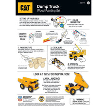 Load image into Gallery viewer, Cat - Caterpillar Dump Truck Wood Paint Kit