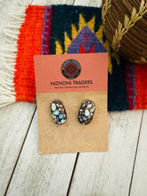 Load image into Gallery viewer, *Authentic* Navajo Golden Hills Turquoise & Sterling Silver Post Earrings
