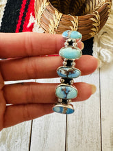 Load image into Gallery viewer, *AUTHENTIC* Navajo Golden Hills Turquoise & Sterling Silver Cuff Bracelet