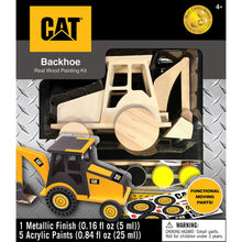 Load image into Gallery viewer, Cat - Caterpillar Backhoe Wood Paint Kit
