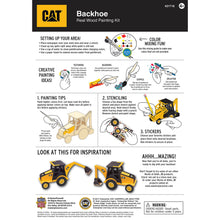 Load image into Gallery viewer, Cat - Caterpillar Backhoe Wood Paint Kit