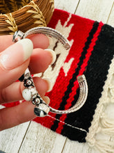 Load image into Gallery viewer, *AUTHENTIC* Navajo Sterling Silver & White Buffalo Cuff Bracelet