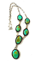 Load image into Gallery viewer, *AUTHENTIC* Navajo Sterling Silver & Turquoise Lariat Necklace (Copy)