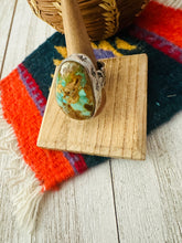 Load image into Gallery viewer, *AUTHENTIC* Navajo Royston Turquoise & Sterling Silver Adjustable Ring by Russell Sam
