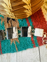 Load image into Gallery viewer, *AUTHENTIC* Navajo White Buffalo & Sterling Silver Link Bracelet