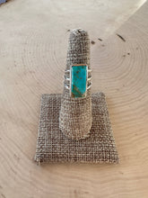 Load image into Gallery viewer, *Authentic* Ivy Handmade Natural Turquoise  Sterling Silver Adjustable Ring