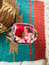 Load image into Gallery viewer, *Authentic* Navajo Sterling Silver & Rose Dahlia Cuff Bracelet