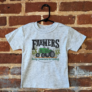 Kids Tee - Farmers Keep America Growing (Green)