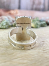 Load image into Gallery viewer, *AUTHENTIC* Handmade Sterling Silver Red Rose Dahlia Adjustable Ring, Signed Nizhoni