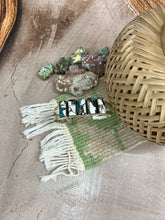 Load image into Gallery viewer, *AUTHENTIC* Handmade Sterling Silver Chrysocolla White Buffalo Turquoise Cuff Bracelet with Signed Nizhoni