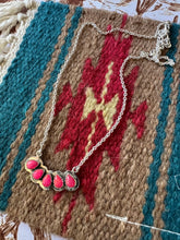 Load image into Gallery viewer, Beautiful Handmade Sterling Silver & Barbie Pink Opal 5 Stone Necklace