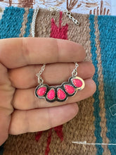 Load image into Gallery viewer, Beautiful Handmade Sterling Silver & Barbie Pink Opal 5 Stone Necklace