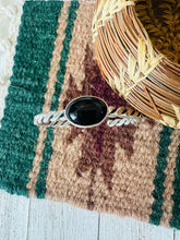 Load image into Gallery viewer, Navajo Sterling Silver & Onyx Cuff Bracelet