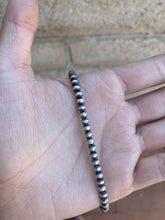 Load image into Gallery viewer, *AUTHENTIC* 4mm Sterling Silver Navajo Pearl Style Beaded Necklace 16 Inches