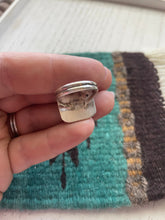 Load image into Gallery viewer, *AUTHENTIC* Navajo Sterling Silver & Black Onyx Rectangle Ring Signed J Frank (Copy)