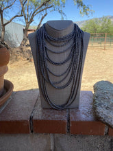 Load image into Gallery viewer, *AUTHENTIC* 4mm Sterling Silver Navajo Pearl Style Beaded Necklace 16 Inches