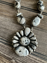 Load image into Gallery viewer, *AUTHENTIC* Navajo White Buffalo & Sterling Silver Necklace Set By Kathleen Chavez