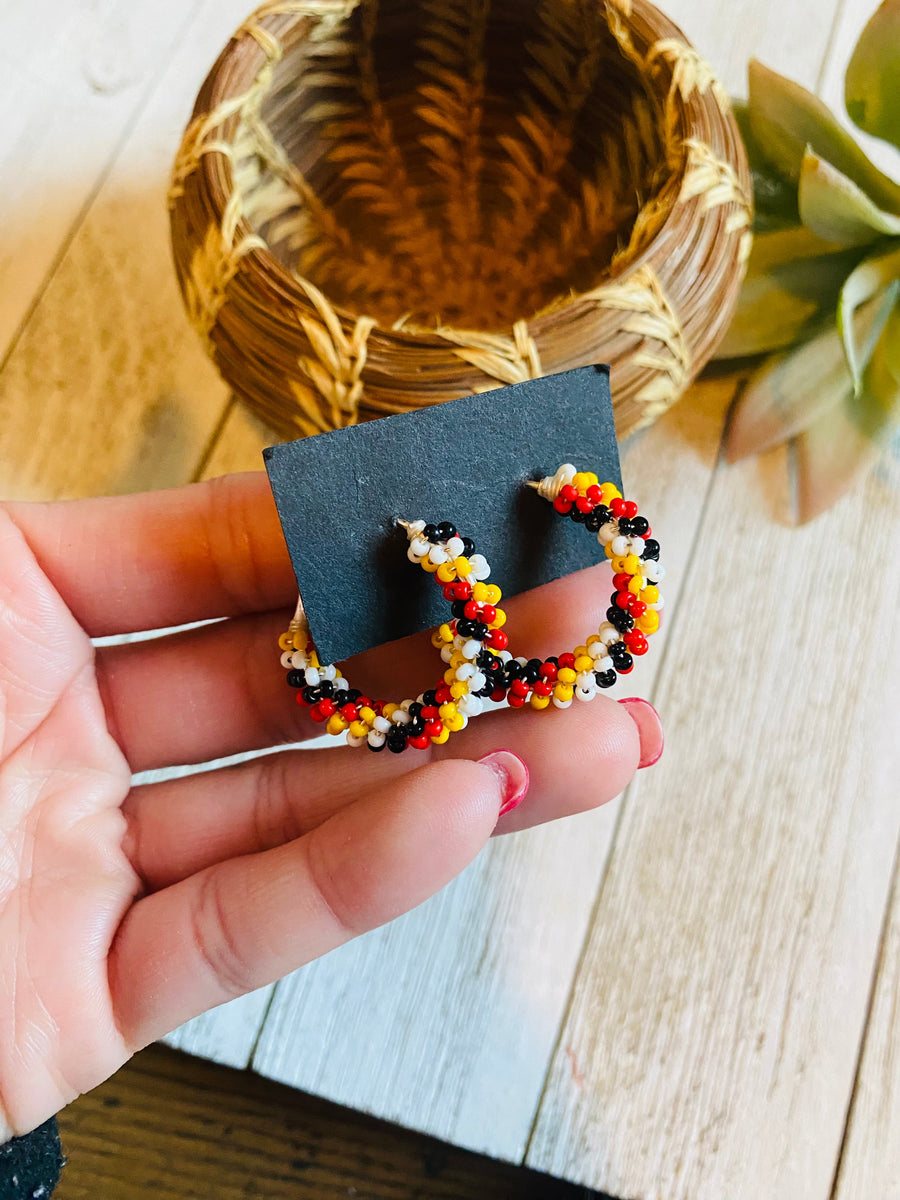 Navajo Handmade Beaded Hoop Earrings – Amanda Radke