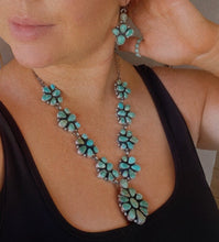 Load image into Gallery viewer, *AUTHENTIC* Beautiful Navajo Sterling Silver Royston Turquoise Necklace & EarrIng Set by Sheila Becenti