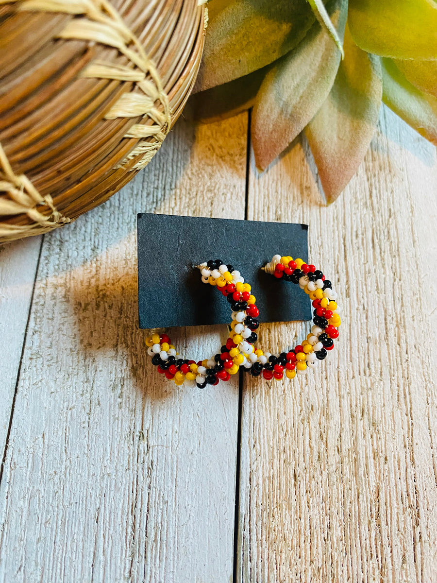 Navajo Handmade Beaded Hoop Earrings – Amanda Radke