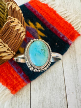 Load image into Gallery viewer, Navajo Sterling Silver &amp; Turquoise Cuff Bracelet by Francis Fred