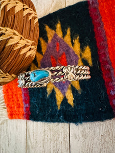 Navajo Sterling Silver & Turquoise Cuff Bracelet