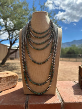 Load image into Gallery viewer, *AUTHENTIC* Navajo 6mm Sterling Silver Pearls with Royston Turquoise