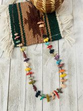 Load image into Gallery viewer, Zuni Multi Stone &amp; Heishi Beaded Fetish Necklace