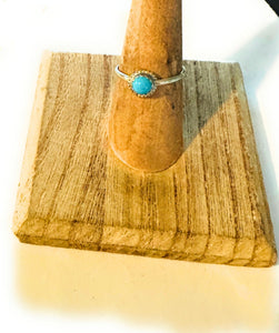 Navajo Turquoise & Sterling Silver Stacker Ring