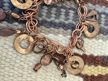 Load image into Gallery viewer, Vintage Handmade Copper Charm Bracelet