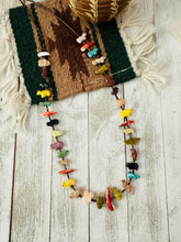 Load image into Gallery viewer, Zuni Multi Stone &amp; Heishi Beaded Fetish Necklace