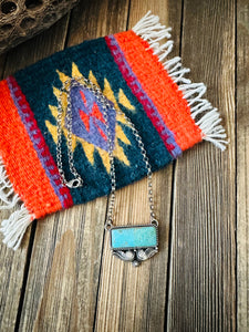 Navajo Sterling Silver & Royston Turquoise Necklace
