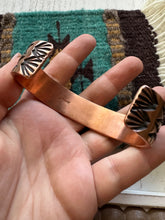 Load image into Gallery viewer, Mens Navajo Copper Bracelet Cuff Signed J. Tahe