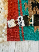 Load image into Gallery viewer, *AUTHENTIC* Navajo White Buffalo &amp; Sterling Silver Link Bracelet