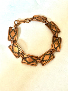 Vintage Handmade Copper Link Bracelet