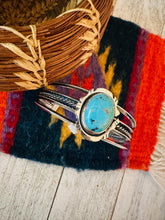 Load image into Gallery viewer, Navajo Sterling Silver &amp; Turquoise Cuff Bracelet