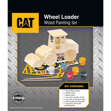 Load image into Gallery viewer, Cat - Caterpillar Wheel Loader Wood Paint Set