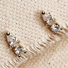 Load image into Gallery viewer, GOLD COLLECTION - Mini Cz Drop Stud Earrings