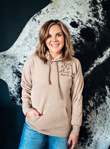 ARIAT Bronco Stitch Hoodie (Dark Oatmeal Heather)