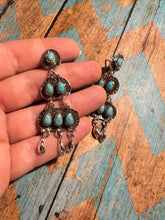 Load image into Gallery viewer, The Dixie Handmade Turquoise and Sterling Silver Dangles