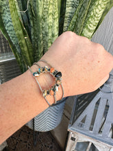 Load image into Gallery viewer, Handmade Sterling Silver, Onyx &amp; Spice Cuff Bracelet Signed Nizhoni