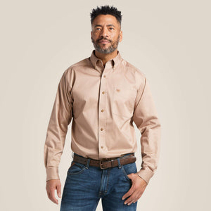 ARIAT Mens Solid Twill Classic Long Sleeve Shirt