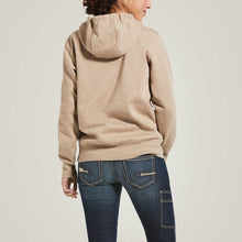 Load image into Gallery viewer, ARIAT Women&#39;s Rebar Skill Set 1/2 Zip Hoodie (Dark Oatmeal Heather)