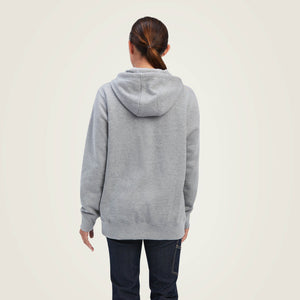 ARIAT Women's Rebar Skill Set 1/2 Zip Hoodie (heather gray)